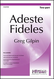 Adeste Fideles Two-Part choral sheet music cover Thumbnail